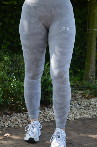 Camo sportlegging - lichtgrijs